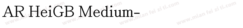 AR HeiGB Medium字体转换
